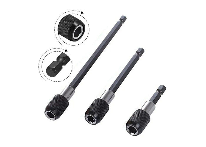 1/4 インチヘッド拡張棒 バッチ磁気スクリュードライバー 迅速転送レバー 自閉拡張棒 150mm 手作業ツール